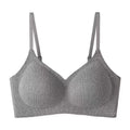 Women's Seamless Push-Up Bra Soft Support Brushed Anti-Sagging Palm Cup Comfortable Underwear for Small Breasts