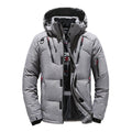 Down Jacket Men White Duck Winter Coat Windproof Warm Parkas Travel Camping Overcoat New in Thicken Solid Color Hooded Clothing