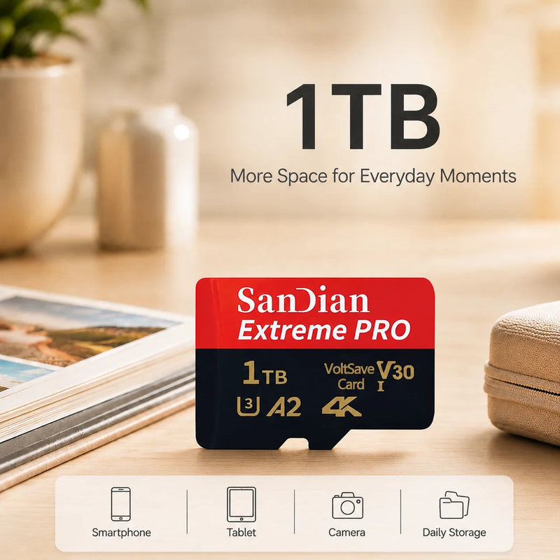 128GB 256GB Compact Micro TF/SD Memory Card Wide Compatibility SD Meomory Cards for Laptop PC Electronic Reader
