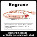 Customized Heart Bracelet for Little Girl Boy, Engravable ID Name Bracelet, Personalized Stainless Steel Chain Birthday Gift
