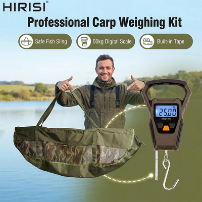 Hirisi 50kg LCD Digital Fishing Scale With Ruler Weigh | SAMAG