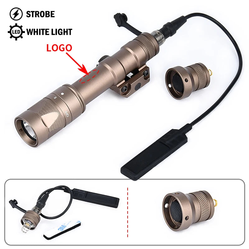 Strobe Flashlight Surefir SF M300 M300W Scout Light WADSN Tactical Torch M600 M600W LED White Lamp Hunting Camping Airsoft X300
