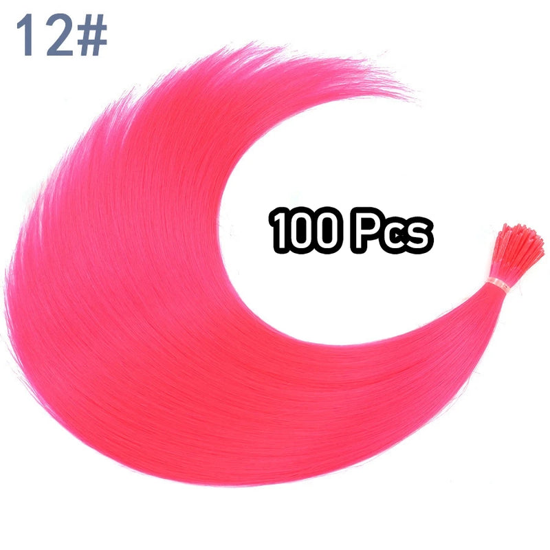 48Pcs Women's Colorful Synthetic Hair Extensions Set 38 Colors Tinsel Wig 26 Colors Feather Extensions Tool Kit for Hairdressing