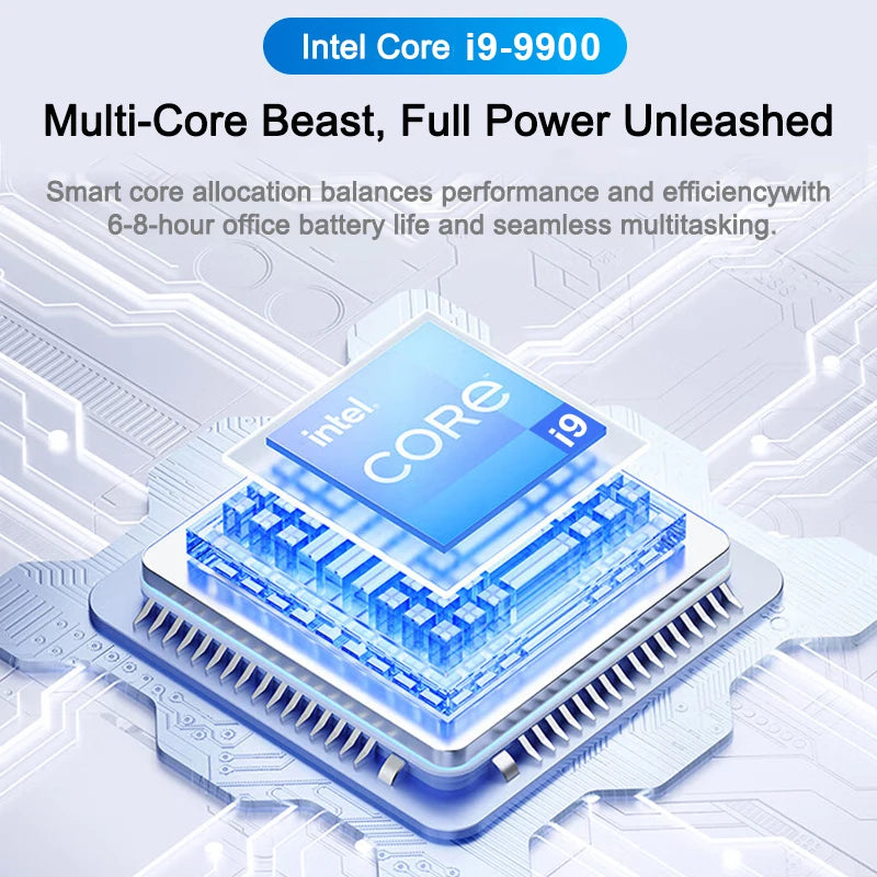2026 15.6 Inch Ultra Slim Laptop Windows 11 Intel Core i9 9900 32GB RAM 2TB SSD 1920x1080 HD Gaming Gamer Office Plus Gift