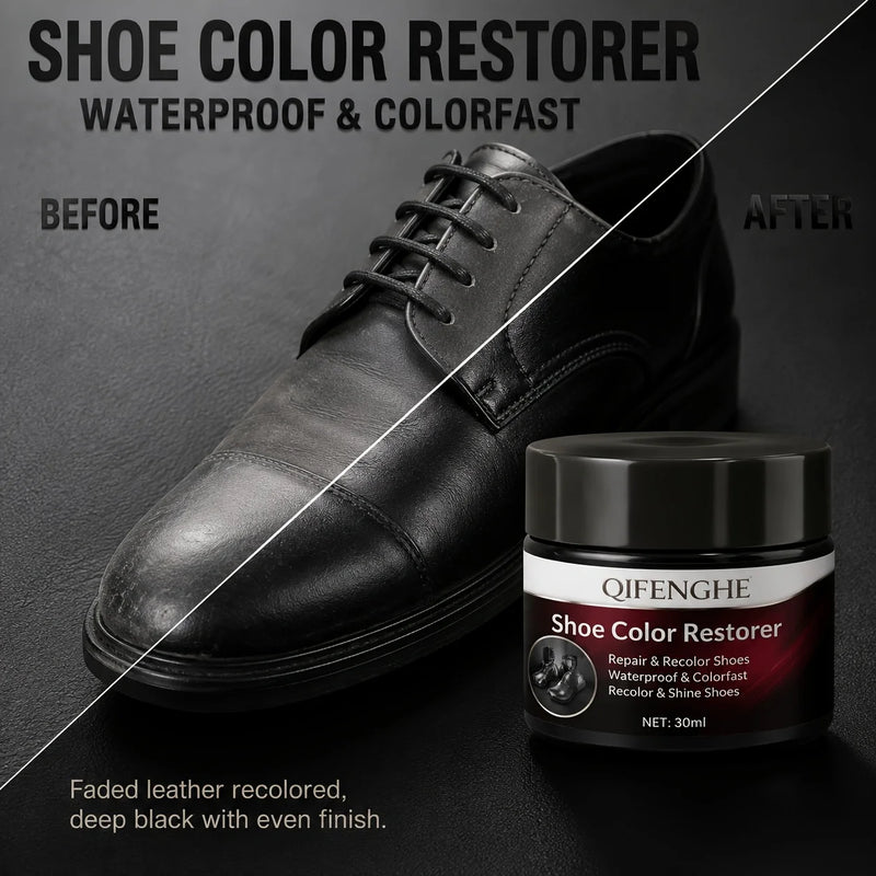 Shoe Color Restoration Balm, Recolor, Shine & Protect Faded Leather Footwear Waterproof