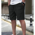Men's Simple Solid Color Drawstring Belt Shorts, Casual | SAMAG