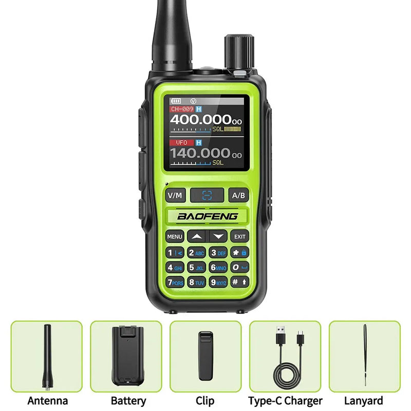 BAOFENG UV-5R Mini Walkie Talkie Bluetooth Programming Frequency Dual PTT Type-C Charging AM FM Long Range Two Way Radio