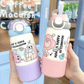 500ML Cute Cartoon Kids Thermos Bottle Children's Thermal Water Bottle 316 Stainless Steel Thermos Mug For Outdoor Water Cup ﻿