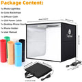 Lightdow Dimmable Photo Box LED Light Room Photo Studio Light Box Kit 120pcs LEDs 6 Backdrops for Photography Portable Folding