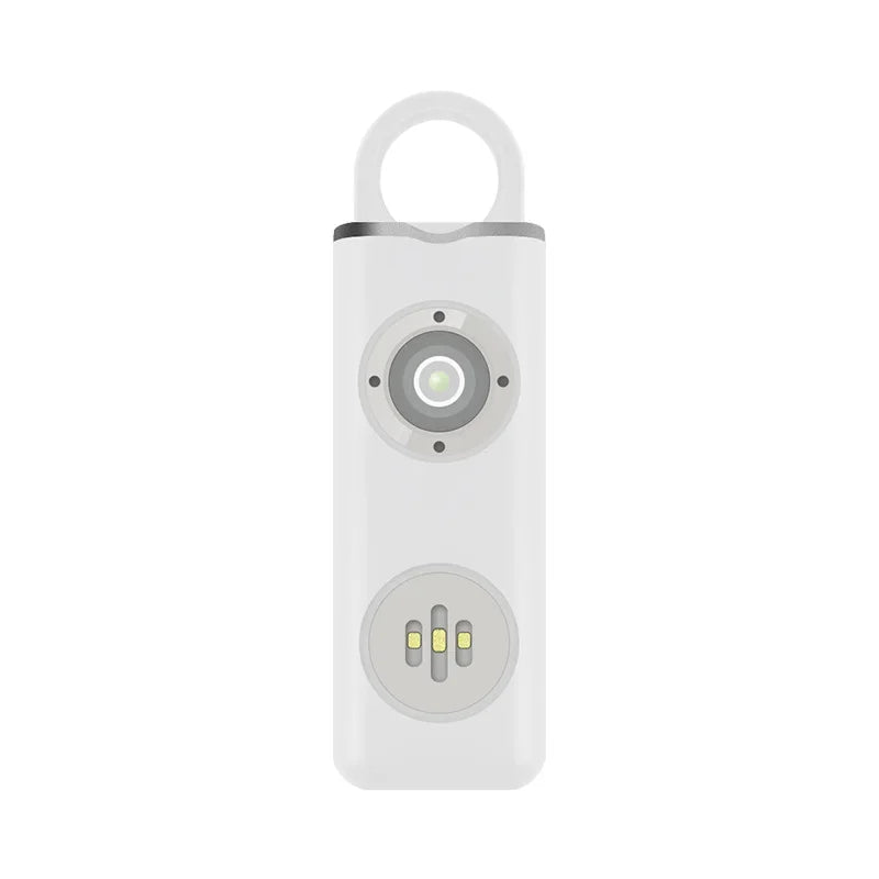 130dB Rechargeable Personal Alarm Keychain, LED Flash Emergency Security Alarm Portable Self-Defense Device for Women Student