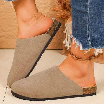 Vintage Faux Suede Birken Slippers Women Summer Closed | SAMAG
