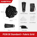 AMBITFUL PS30/PS50 SE 30cm 55cm mini Quickly Release Bowens Mount Octagon Softbox + Honeycomb Grid Outdoor SoftBox for LED Flash