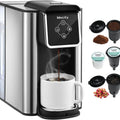 3-in-1 Single Serve Coffee Machine with 6, 8, 10 Oz Cup Options, Compatible with K-Cup Pods, Instant Coffee Brewer and Tea Maker