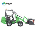 Customized 1 Ton Mini Electric Front End Wheel Loader With Manure Bucket For Farm Livestock Waste Handling