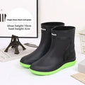 Waterproof Men's Rain Boots 2025 Thickened Warm EVA Sole Plastic Upper Short Toe-Cap Rain Shoes for Kitchen Construction Fishing