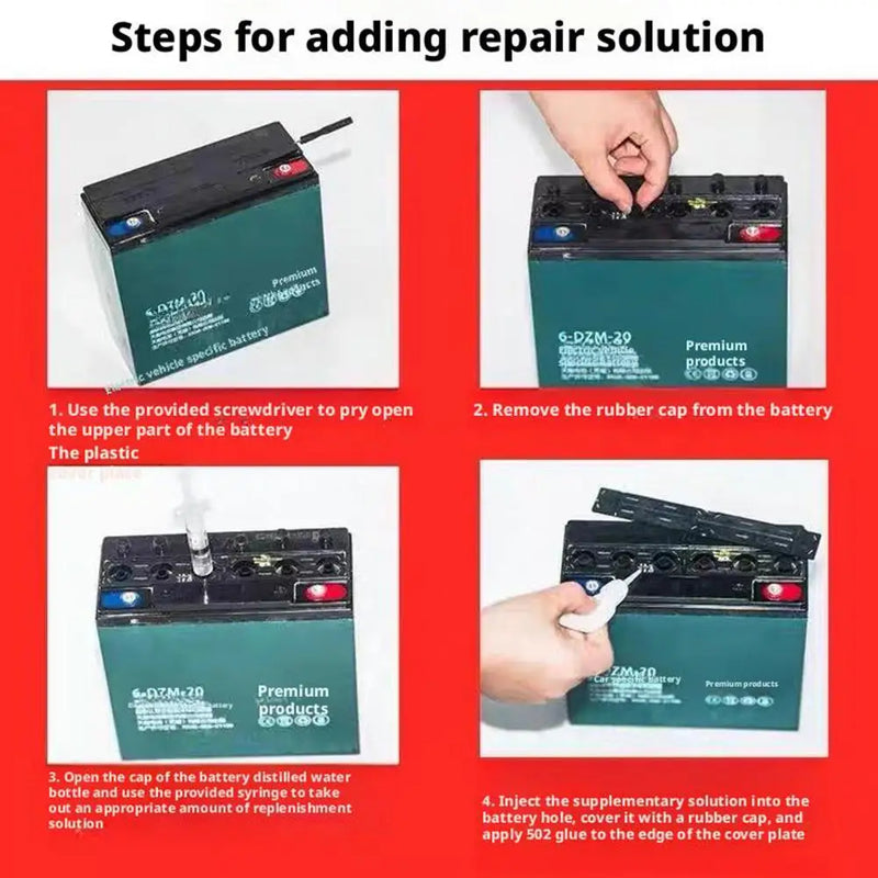 Electric Vehicle Battery Repair Fluid Activate Electric Car Battery Activity Increased Battery Life Reduce Electrocar Power Loss