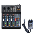 Professional 4-Channel Built-in Bluetooth Reverb Effect Stage Performance Home Mini Sound Mixer Controller