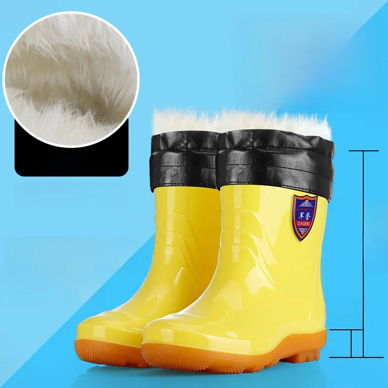 White Work Boots Waterproof Slip Resistant High And Medium Tube Food Hygiene Boots Rubber Shoes for Men Rain Boots