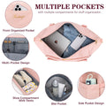 2PC Large Capacity Travel Duffle HandBag Weekender Bag For Women Gym Bag with USB Charging Port Shoe Compartment Carry on Overnight