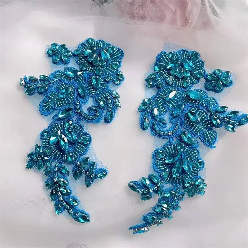 Handsewn Rhinestone Flower for Wedding Dress, Coats - View 17 | SAMAG