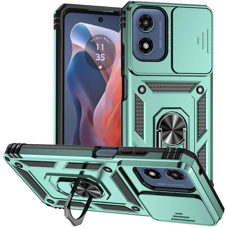 Armor Shockproof Case For Motorola G67 G77 G06 Power G56 G86 G05 G15 G35 G55 G75 5G G85 G04S E15 Cover Ring Holder Coque