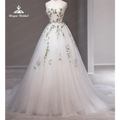 Roycebridal Strapless A Line Wedding Dress Court Train | SAMAG