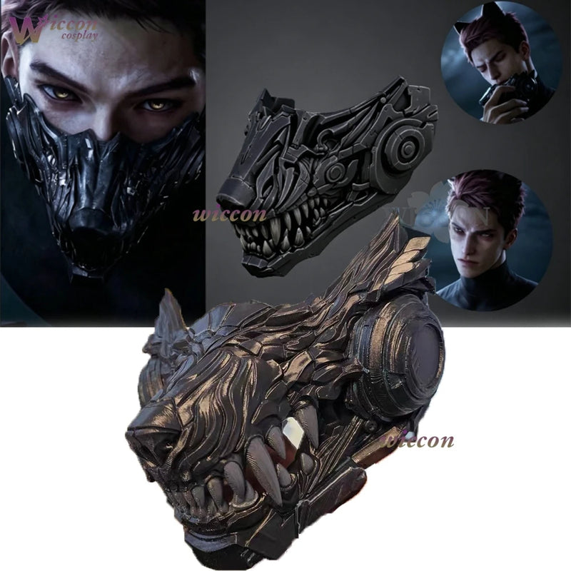 Love and Deepspace New Role Valko Cosplay Wig Heat Resistant Synthetic Hair Anime Wig with 3DMask Halloween Carnival Party