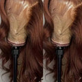 Chocolate Brown Body Wave Lace Front Wig for Women Pre-Plucked Brazilian Human Hair Glueless HD Frontal Virgin Hair Wig