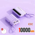 VIVO 500000mAh 120W Power Bank High Capacity 4 In1 Cables Intelligent Digital Display Light Portable Powerbank For iPhone Huawei