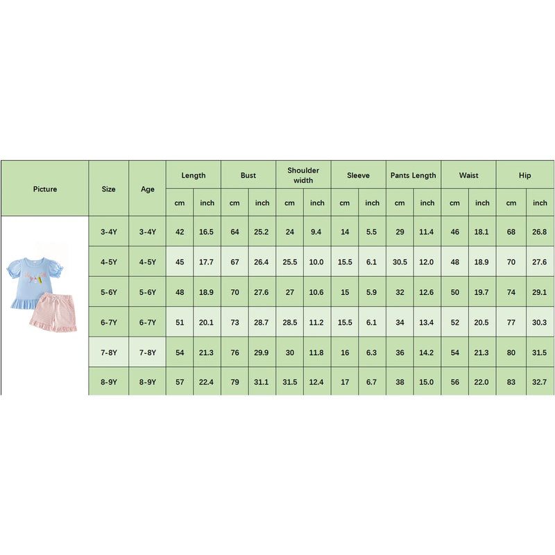 Girl s Back to School Outfit Cute Ruler Bow Embroidered - View 5 | SAMAG