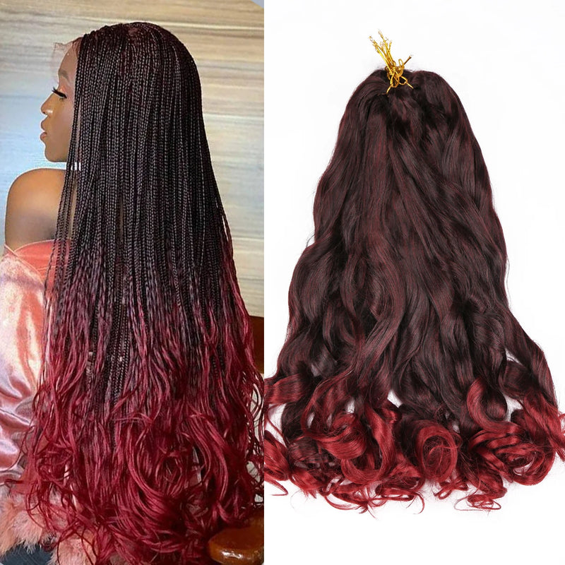 French Curly Crochet Braiding Hair Synthetic Loose Wave Ombre Braids Hair for Women  Spiral Curls Pre Stretched Hair Extensions