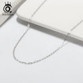 ORSA JEWELS 14K Gold 925 Sterling Silver 1.8mm Paperclip Neck Chain Fashion Link Chain Necklaces for Women Dainty Jewelry SC39