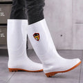 Men White Rain Boots Knee High Mid Calf Rubber Waterproof Winter Warm Outdoor Garden Fishing Work Shoes