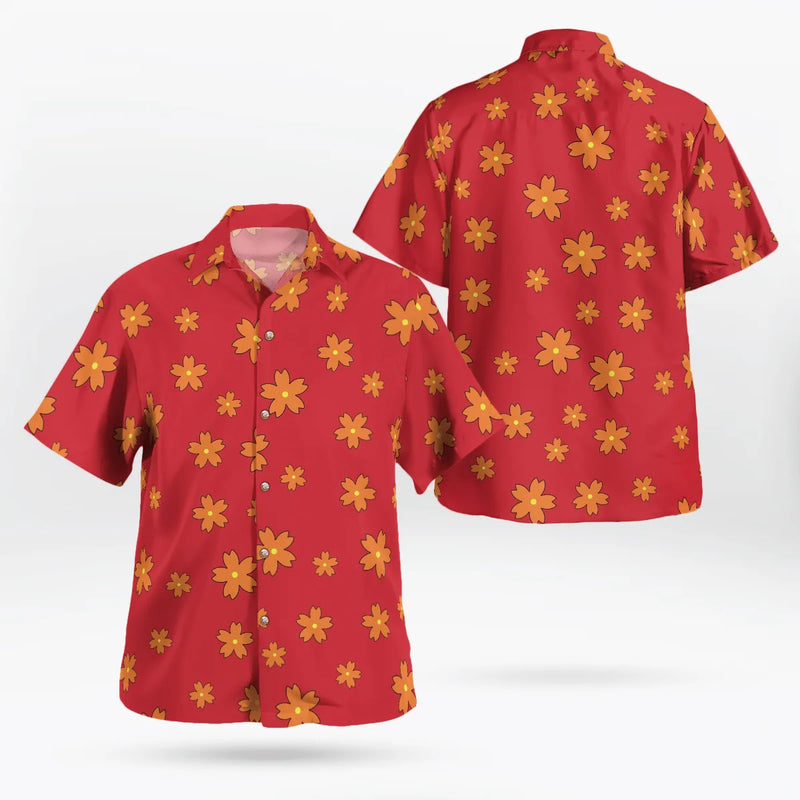 Hawaiian Men's Shirt Clothing Sunflower 3D Print Cosplay | SAMAG