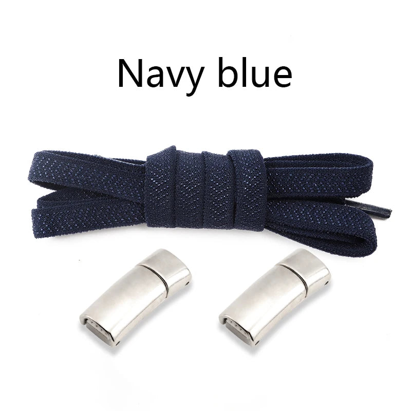 Metal Lock Magnetic Shoelaces Flat Sports Enthusiasts No Tie Shoe Laces Safe And Reliable Lazy Shoelace Rubber Band Shoestrings