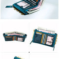 CONTACT'S Fashion Genuine Leather Women Wallet Bifold Card Holder Coin Purse Small Women's Purse Money Clip Men Pocket Wallets