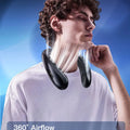 2026 New Neck Air Conditioner Portable Neck Fan Rechargeable Semiconductor Cooling Bladeless Fan Wearable Cooler multi purpose