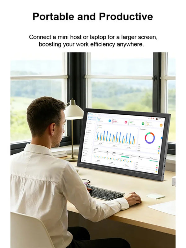 17.3 Inch Portable Monitor 1920X1080 16:10 250cd/m2 Gaming Computer Expand Display PC Raspberry For XBox PS4/5 Switch Loptop
