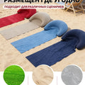 Inflatable Flocked Beach Mattress With Pillow 176×55cm | SAMAG