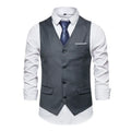 Blue Suit Vest, Men's Business Sleeveless Vests Jacket, Asian size S-6XL, Wedding Party Waistcoat, Red Purple Black Gray