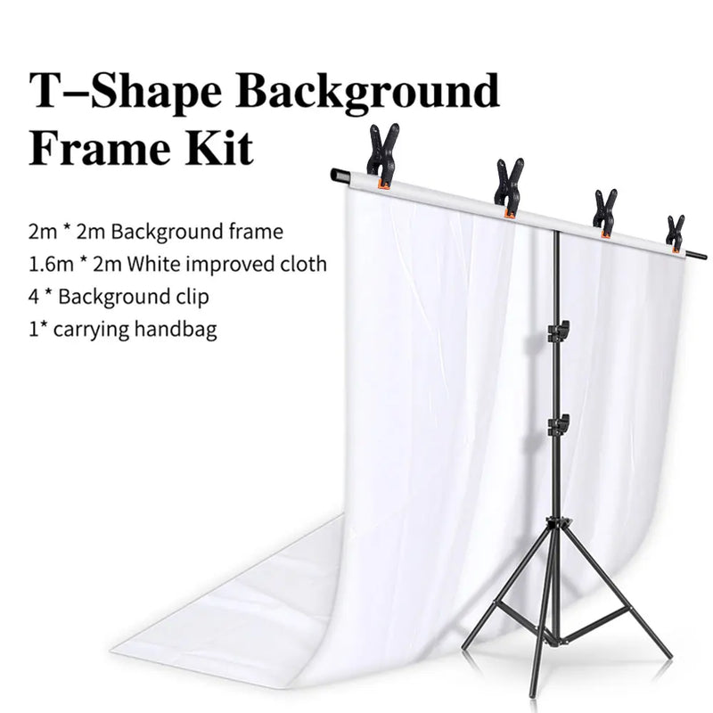 Photography Photo Studio T-Shape Backdrop Background Stand Frame Support System Kit For Video Chroma Key Green Screen With Stand