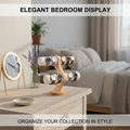 Double-Tier Wooden Watch Display Stand - Large Capacity for Multiple Watches with Soft Velvet-Like Protective Surface
