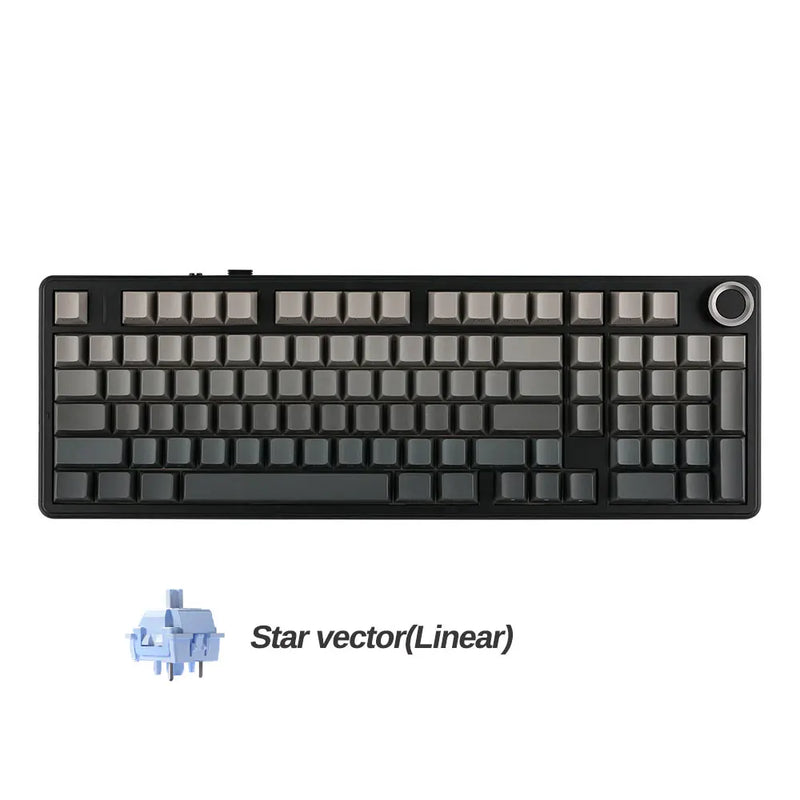 AULA F99PRO Wireless Gaming Keyboard Gasket Structure Compatible with 3/5 Pins Hot-swap Mechanical Keyboard with Media Knob