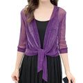 Women's Sparkling Lace - Up Cardigan Summer Sheer Cover Up - View 13 | SAMAG