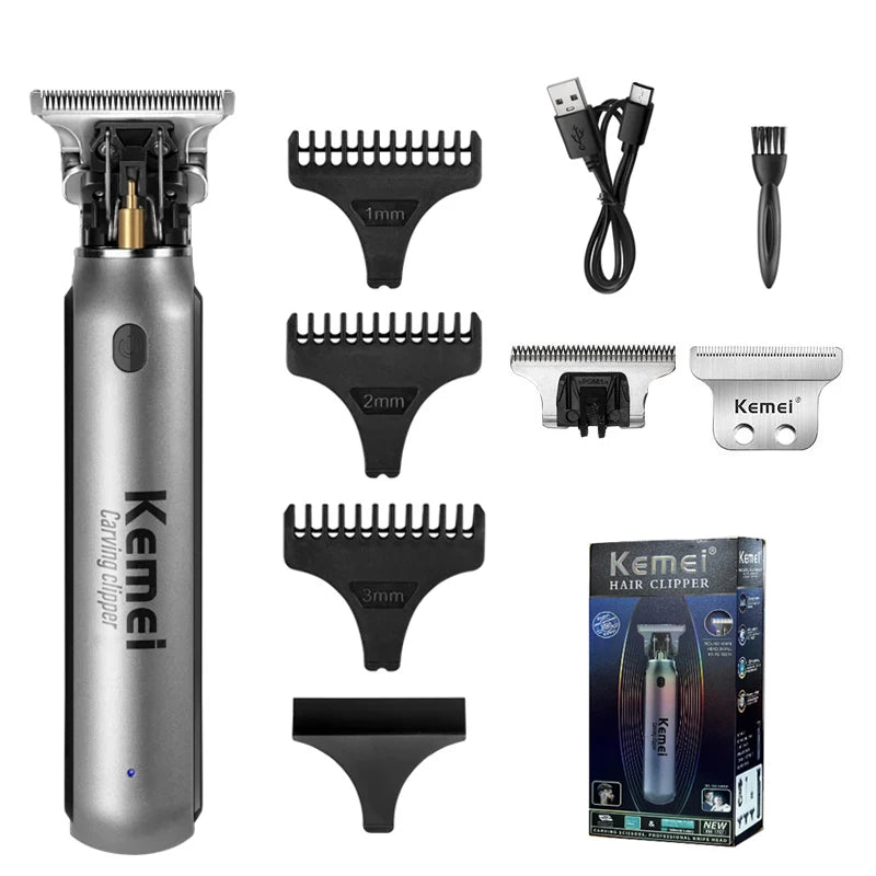 Kemei Professional Hair Clipper Electric Clippers New Electric Men Retro Head Carving Oil Head Trimmer Electric Shaver km-1757