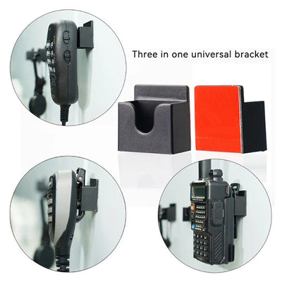 Walkies Talkies Holder Clip Wall Mount ABS Adhesive Back | SAMAG