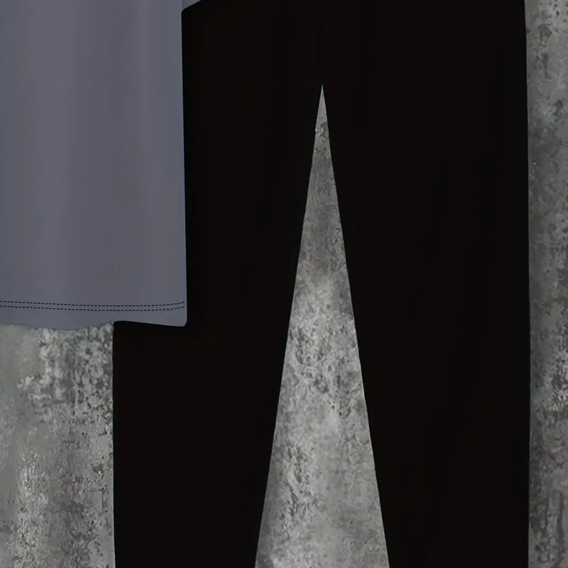Fashionable summer new men's letter printed round neck breathable T - shirt pants set suitable for outdoor - View 3 | SAMAG