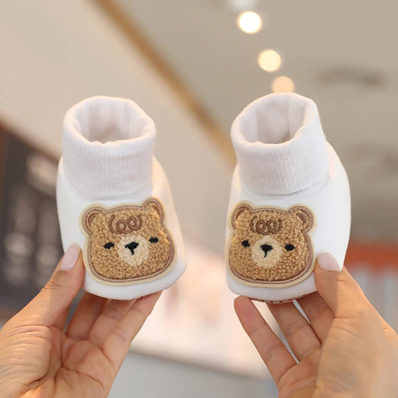 Winter New Cute Cartoon Baby Booties Boy Girl Boots Cotton Soft-Sole Non-Slip Warm Toddler First Walkers Infant Crib Shoes