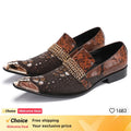 Crocodile Grain Men Shoes Pointed Iron Toe Leather Dress Shoes Black Lace-up Formal Business Shoes Men Zapatos Hombre