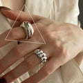 VENTFILLE 925 Sterling Silver Irregular Ring for Women Geometry Versatile Minimalism  Accessories Jewelry Gift Dropshipping